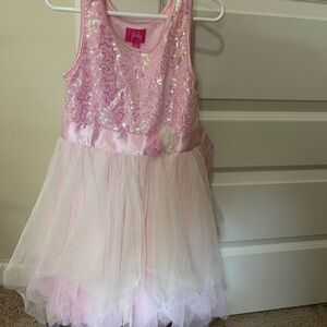 Pink Sequin Girls Dress
